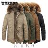 Новая мужская повседневная куртка, модные зимние парки, мужской меховой плащ, толстое пальто, куртки с подогревом, хлопковые теплые пальто с длинными рукавами