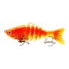 10CM/15.5G Multi-Jointed Fishing Lure with Hooks Realistic 7-Section Swimbait Bionic Hard Artificial
