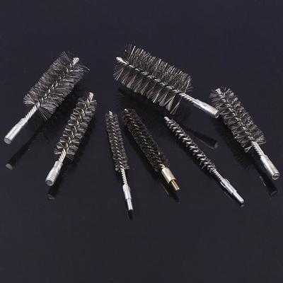 1 шт. Щетка для чистки дымохода, полировка труб, 10-50 мм, резьбовая проволочная щетка, металлическая ручка, щетка из нержавеющей стали