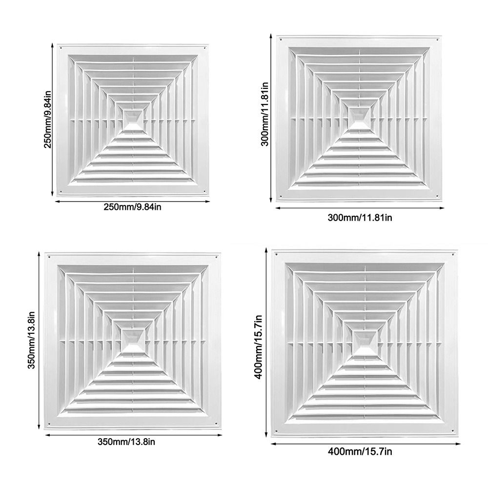 Новая пластиковая решетка воздуховода белая с заслонками воздуховоды отопительные вентиляционные отверстия бесшумная работа квадратная вентиляционная крышка ванная комната