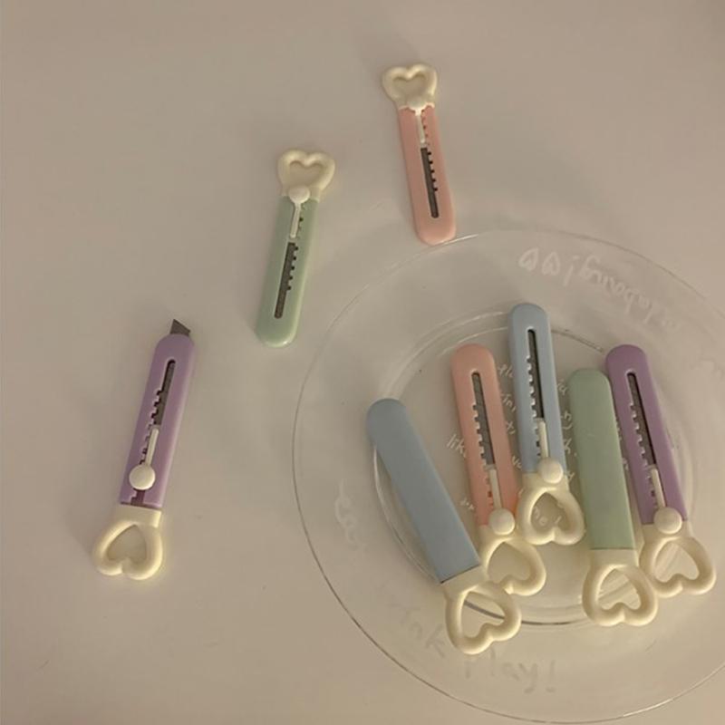 Мини-карманный мини-карманный нож с сердечком Kawaii, художественный универсальный нож, экспресс-нож