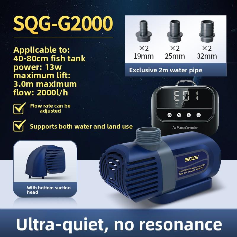 Bottom Suction Ultra Silent DC Inverter Water Pump, Submersible & External Circulation Pump for Home Aquarium & Pond