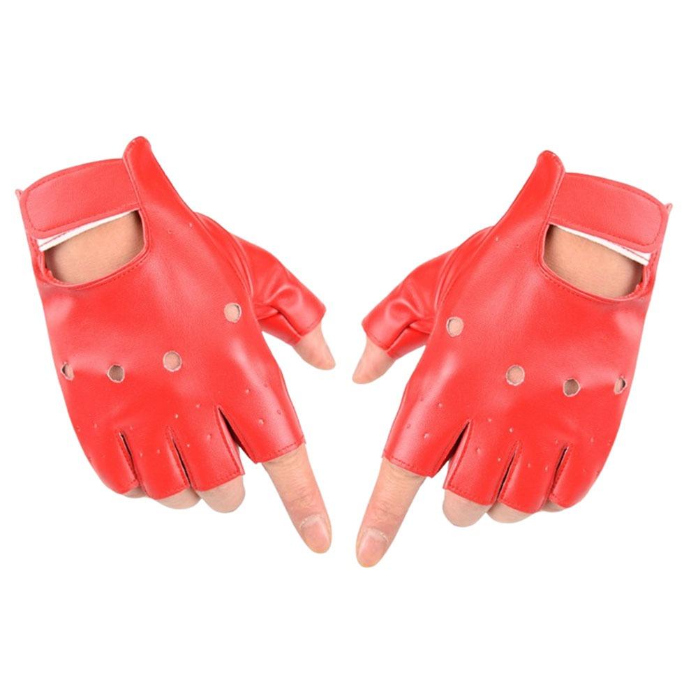 2 шт. мужские унисекс перчатки с половиной пальцев из искусственной кожи рабочие перчатки без пальцев варежки для вождения