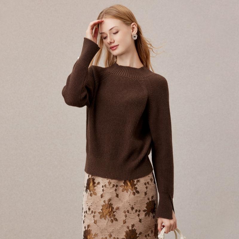 Light and Mature Hong Kong Style Half High Collar Sweater