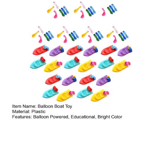 Yousheng 20Pcs Balloon Powered Boat Toy with 60 Balloons Educational Mini Ship Race Toy Children Science Experiment Exploration Classroom Learning Toy