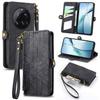 For Xiaomi 15 Ultra Zipper Wallet Case Geometry Lines Leather Phone Cover with Strap