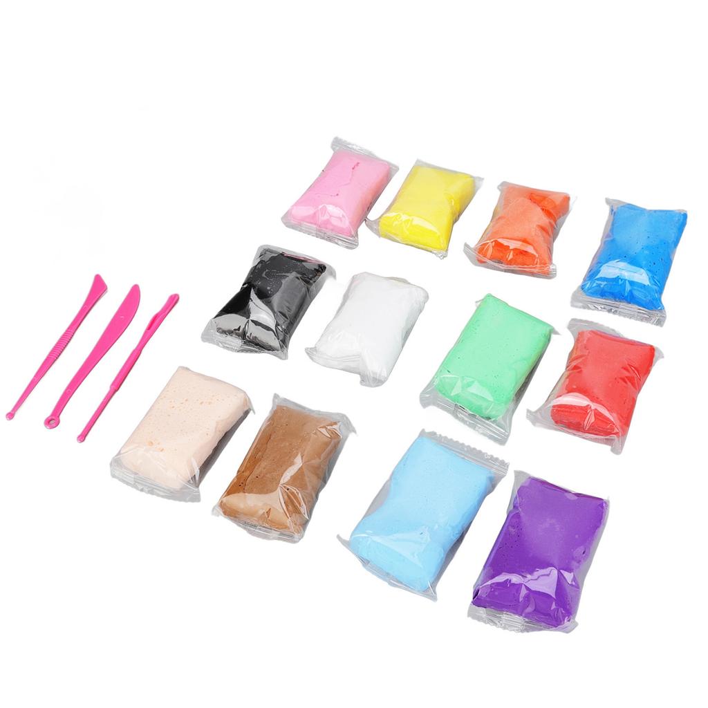Air Dry Clay 12 Color Space Clay Ultra Light Soft Clay Hand Made DIY Modeling Clay with Utility