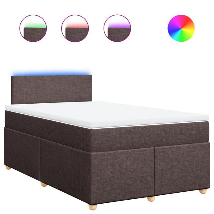 Maison Exclusive - Sommier à lattes de lit avec matelas Marron foncé 120x200 cm