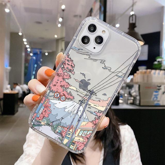 Korean Sunset Scenery Phone Case For Iphone 11 Case Iphone 13 12 14 Pro Max Mini X Xr Xs Max Se 2020 7 8 Plus Shockproof Celular