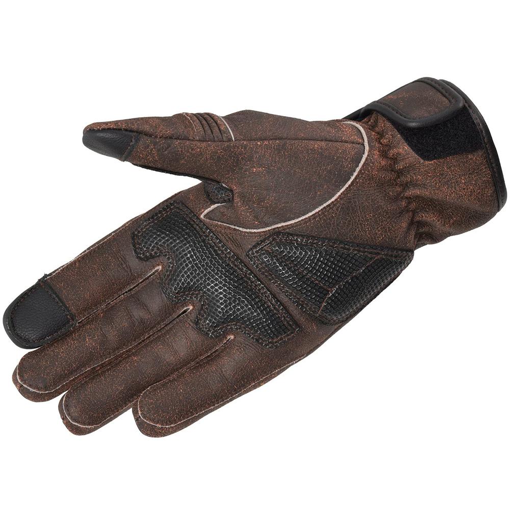 Protective Leather Winter Gloves for Motorcycles Brown S [Komine] GK-848