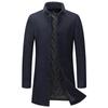 New Autumn and Winter Men's Stand-up Collar Fur Coat Business Lining with Cotton Woolen Men's Coat Jacket
