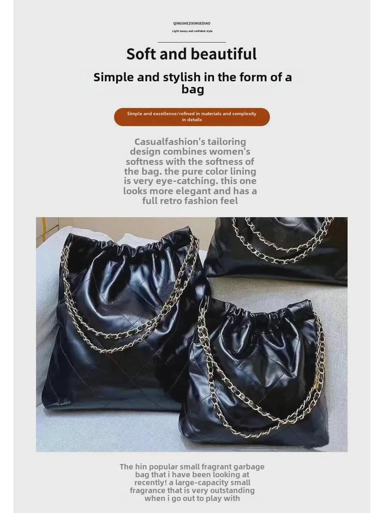 Stylish Women's Large Capacity Cowhide Tote & Bucket Bag