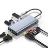 Цена 11 в 1 USB 3.0 HDMI Хаб Быстрая Зарядка 4K HDMI VGA USB 3.0*4 USB-C Хабы RJ45 100M SD TF Аудио 3.5мм USB ХАБЫ