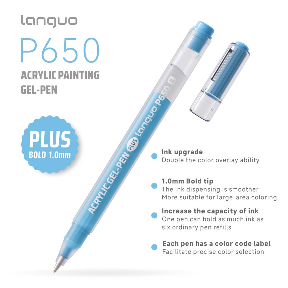 Languo 36/54/72/90 colors Acrylic Painting Handbook Pens Multi-Color DIY Gel Pen Student Neutral Pen Writing Marker Stationery