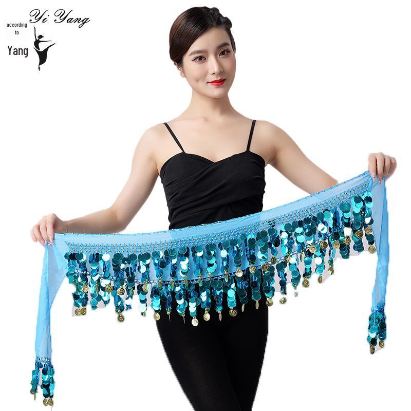 Набор с пайетками: пояс для танца живота и нарукавник для выступлений и практики