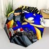 1pc Sonic vs Metal Gear Solid Character Pattern Automatic 3-Fold Cartoon Practical Umbrella, 8 Iron Frames, High-Value Folding Umbrella, Suitable for