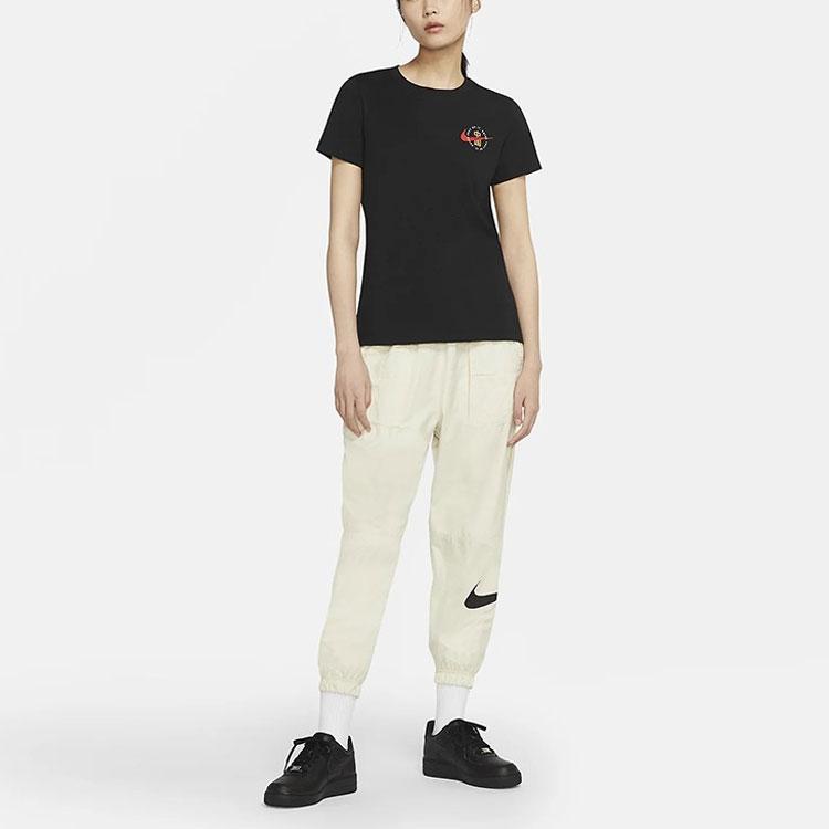 Nike Спортивная одежда Китай принт короткий рукав футболка женские топы черный CZ3580-010