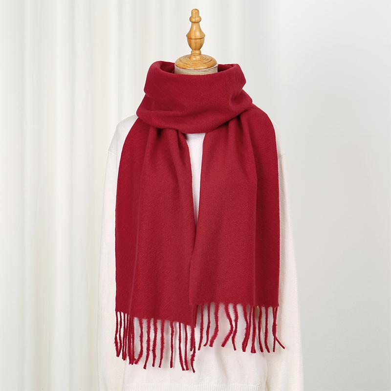 Solid Color Women Imitation Cashmere Winter Warm Scarf Shawls Thick Neckerchief Foulard Echarpe Wrap Designer Unisex Pashmina