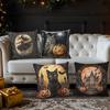 Halloween Themed Pillowcases: Witch, Owl, Black Cat & Haunted House Designs for Spooky Decor Sofa Cushion Cover