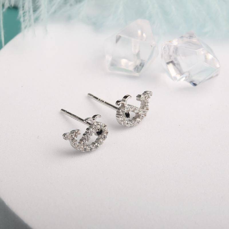 Серьги класса люкс из кита, полностью из циркония, серьги в японском и корейском стиле, женские серьги, серьги с бриллиантами Super Flash