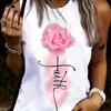 Women's Sleeveless Vest White T-shirt Women's T-Shirt Harajuku Graphic Clothing Women's Top,Drop Ship
