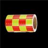 10cm*5m Reflective Tape Waterproof Grid Fluorescent Yellow-Red Strong Adhesive Hazard Caution Safety Warning Reflectors Stickers