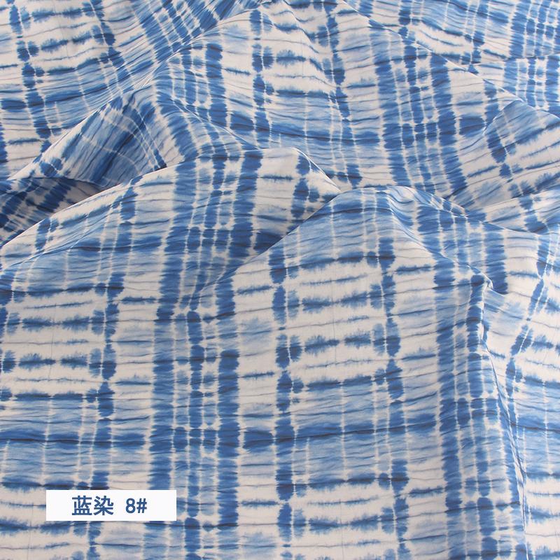 Имитация тай-дай синий краситель Цветочный принт Хлопковый поплин Тонкая ткань для DIY Детская одежда Ручная работа Аксессуары хлопковая ткань