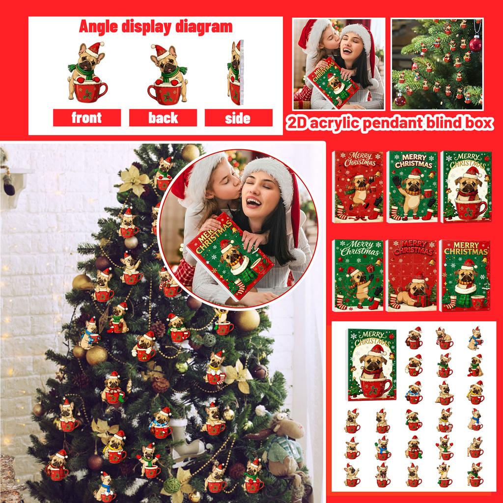 20 Advent Calendar Acrylic Countdown Set, Includes Adorable Keychains, Perfect For Couples And Lovers To Celebrate The Holiday.
