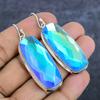 Mystic Rainbow Topaz Gemstone Handmade 925 Sterling Silver Earring 2.17" L1i51