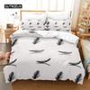 Комплект постельного белья Feather Duvet Cover Set 3D постельное белье Цифровая печать Постельное белье Queen Size Комплект постельного белья Модный дизайн