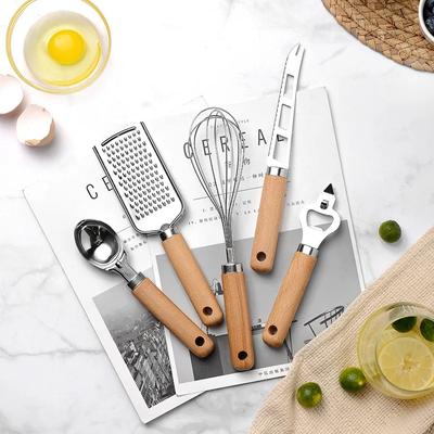 Деревянная ручка кухонные гаджеты небольшой кухонный набор утвари набор для выпечки пиццы сырный нож нержавеющая сталь венчик для яиц
