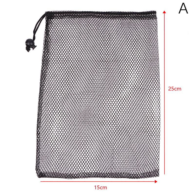 Черная прочная нейлоновая сетчатая сумка на шнурке для хранения, многоцелевой мешок для дома, путешествий, активного отдыха, белья, вещей