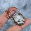 Fancy Pyrite Druzy Stone Elegant Electroformed Best Sisters Gift Pendant Copper VP-54