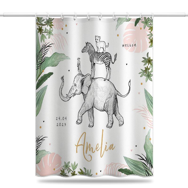 Bathroom Thickened Waterproof Curtain Mildew Proof Shower Curtain Shower Partition Curtain Shower Curtain Bathroom Curtain Free Perforation