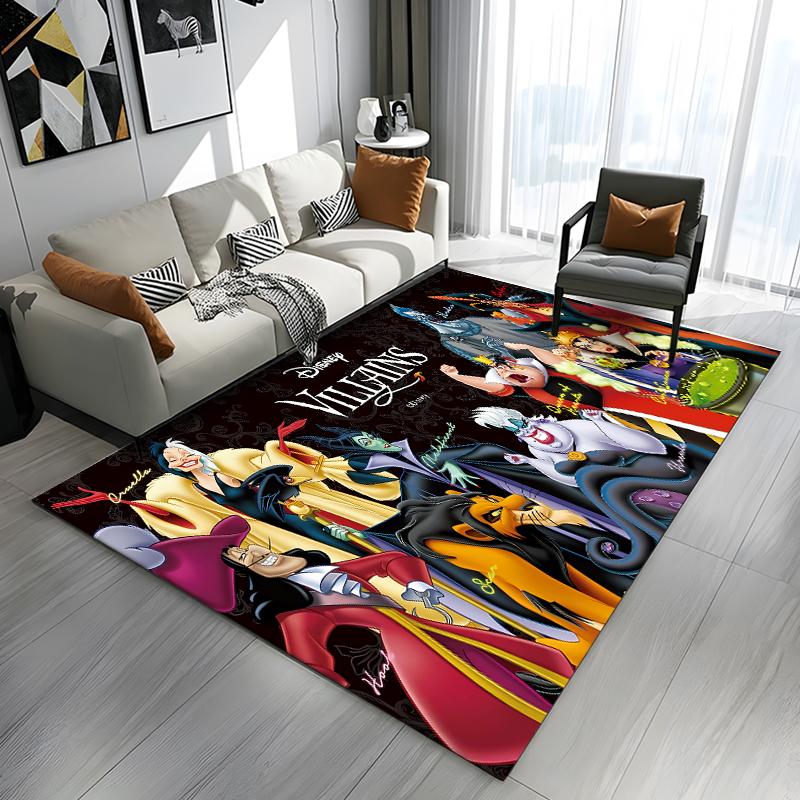 3D HD Villains Cartoon Carpet LivingRoom Bedroom Sofa Doormat Home Decor Mat Non-slip Floor Rug Luxury Gifts for Kids and Adults
