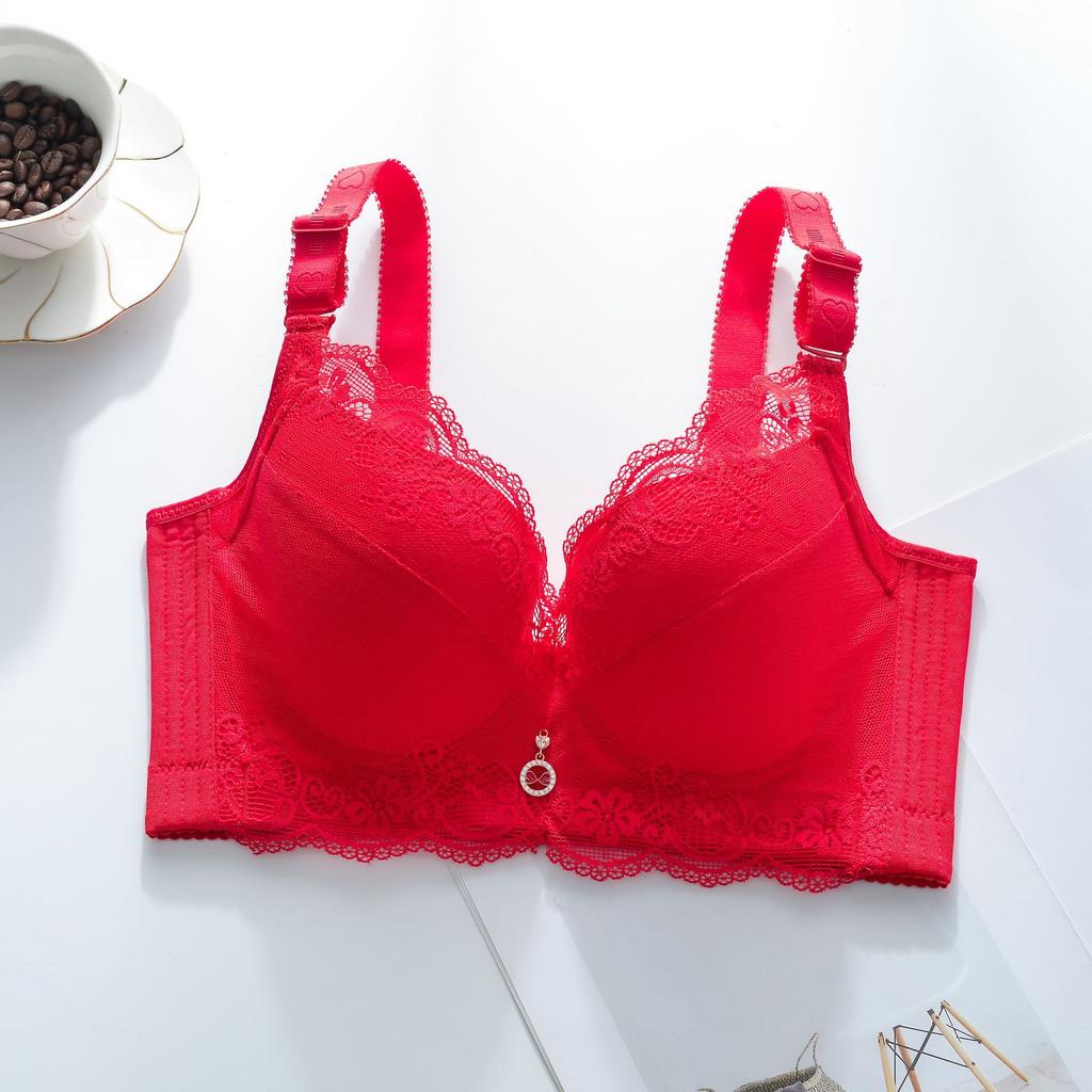 Сексуальный бюстгальтер большого размера для маленькой груди, собранный, утолщенный, с поддержкой верхней части, сексуальный бюстгальтер с четырьмя рядами, регулируемое нижнее белье для женщин 95A