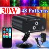 Новый 48 режимов Световой прибор для вечеринок с активацией звуком 30 Вт Стробоскопы Лазерный свет RGB LED Сценический свет Рождество Диджей Клуб Дом KTV Вечеринка Бар