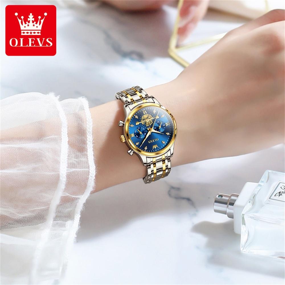 OLEVS 2897 Watches for Women Original Ladies Watch Waterproof Chronograph Sports Business Elegant Women's Quartz Wristwatches