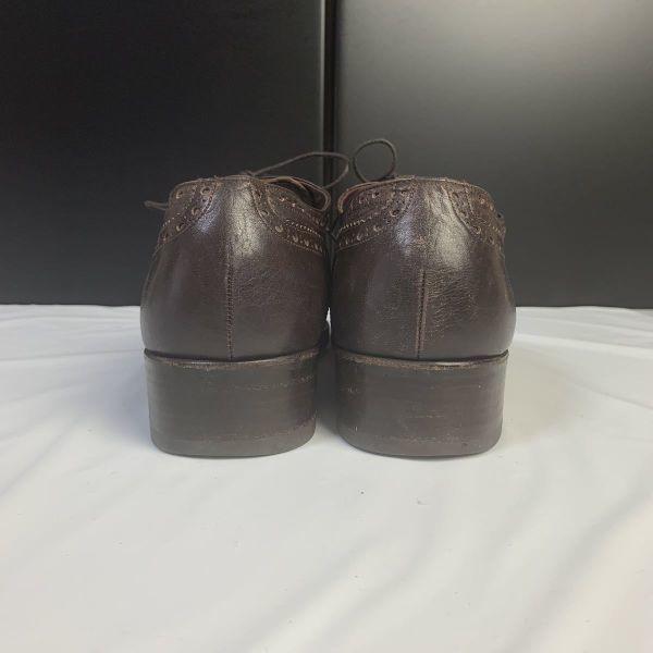 Italian Calf Leather Handmade DAX LABRCA Wingtip Business Shoes Size 43 27.0-27.5cm Brown(USED)