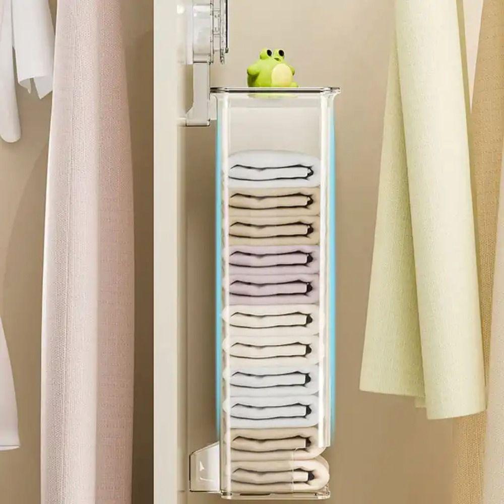 Wall-Mounted Hanging Panties Dispenser Suction Cup Clear Socks Organizer  Bedroom