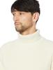 Amazon Essentials Men's Rib Knit Turtleneck Sweater, 100% Cotton, Ivory, Size XL