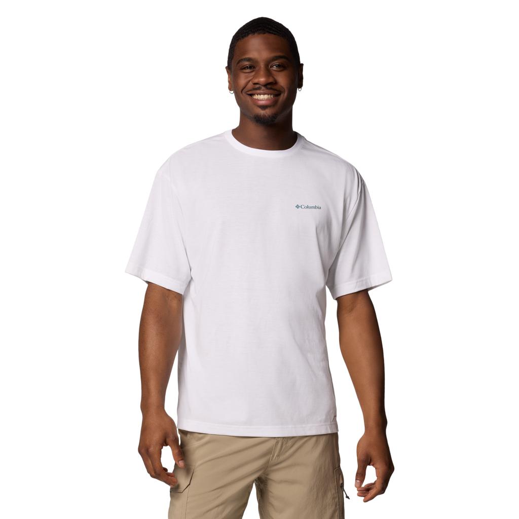 Columbia Cedar Trail Back Graphic Tee, Mens white T-shirt