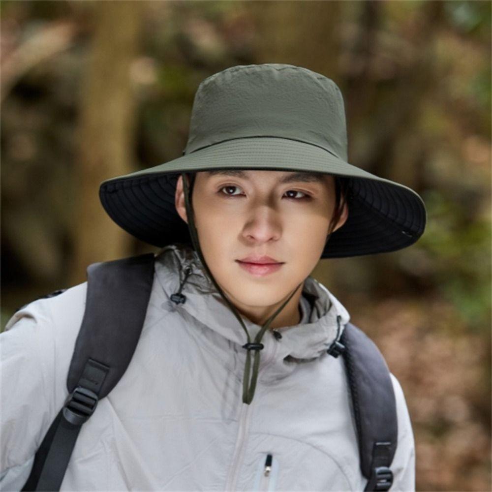 Fashion Quick-drying Bucket Hat Sun Protection Breathable Fishing Hats Anti-UV Camping Hiking Caps Summer