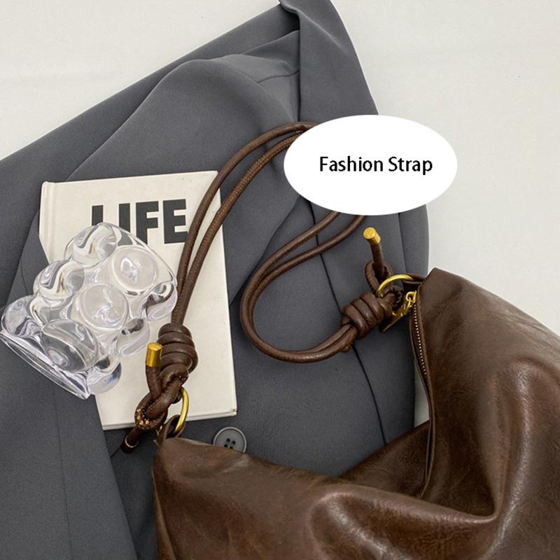 Сумка-тоут из искусственной кожи в стиле ретро для женщин, большая вместимость, сумки через плечо, роскошные модные коричневые сумки для шопинга, новинка 2024 года, большая сумка-хобо для подмышек