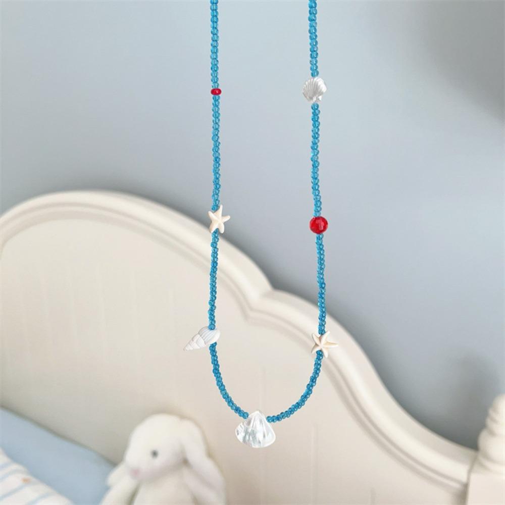 Ожерелье из ракушек с морского пляжа в богемном стиле, цепочка-чокер с богемными бусинами, лето