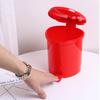 Mini Strawberry Trash Can with Lid School Classroom Desk Garbage Bucket for Indoor Outdoor Small Garbage Storage Bin