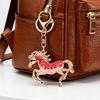 Брелок для ключей в форме животного, сплав, стразы, подвеска, портативный, компактный размер, цепочка для ключей, украшение для сумки, специальный подарок