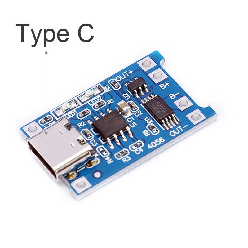 Модуль зарядного устройства для литиевых аккумуляторов 18650 TP4056, DIY, Type-C Micro USB, 5V 1A, плата зарядки с защитой, два в одном