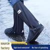 Extra-Thick Waterproof High-Top Rain Boot Covers for Adults – Portable, Sandproof, and Rainproof