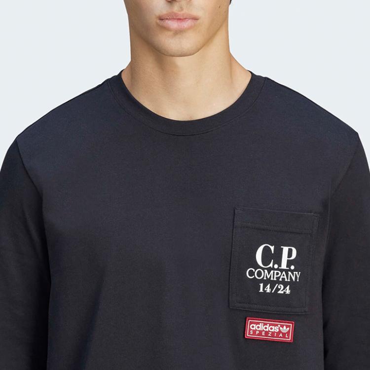 Adidas Оригиналы X CP. Сотрудничество компании FW24 Минималистичная удобная винтажная футболка с длинным рукавом унисекс топы черного цвета JN8656